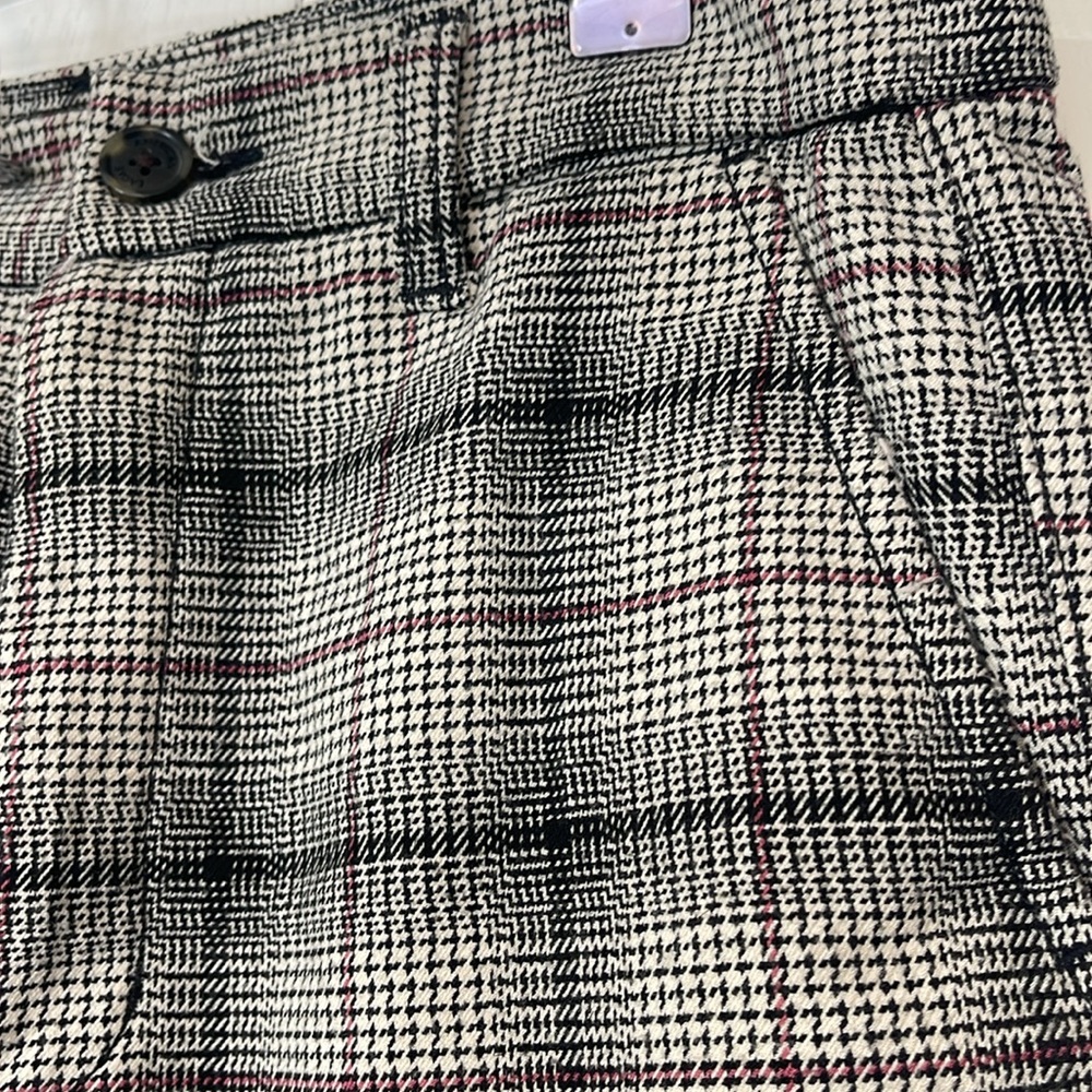 American Eagle Super High Rise Skinny Trousers Black Plaid Size 6 - Picture 4 of 12